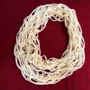 🆕 Handmade Cream Arm Knit Chunky Infinity Scarf